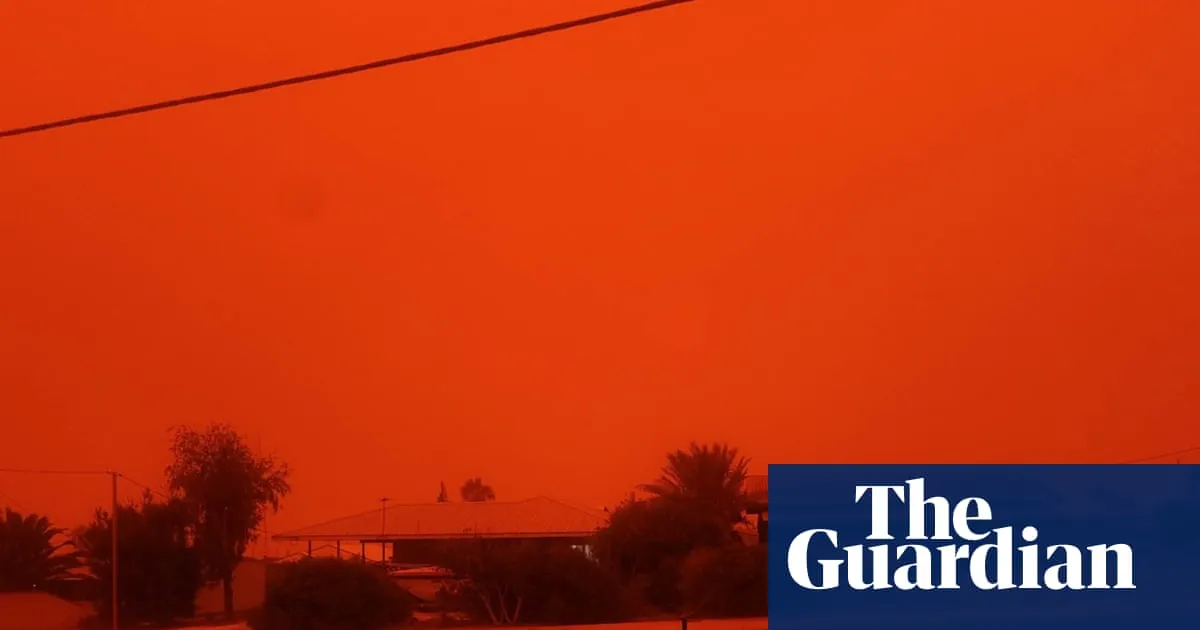 australia tropical cyclone red sky — US news