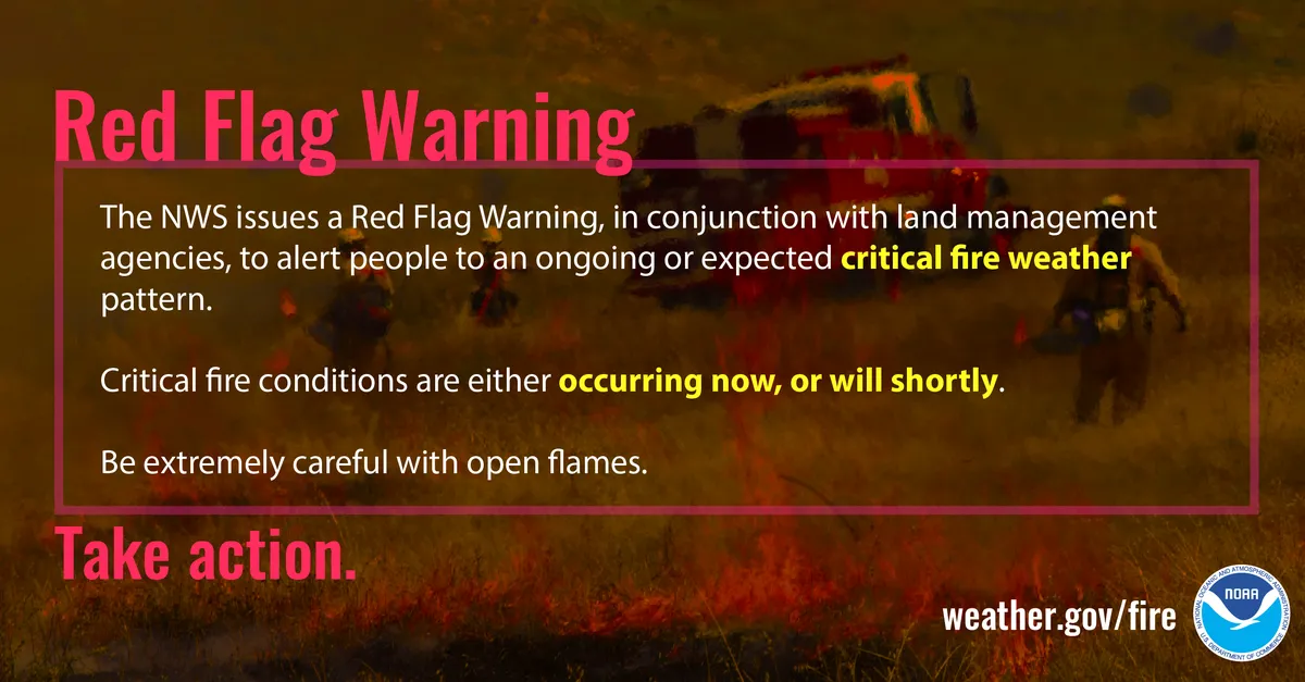 red flag warning — US news