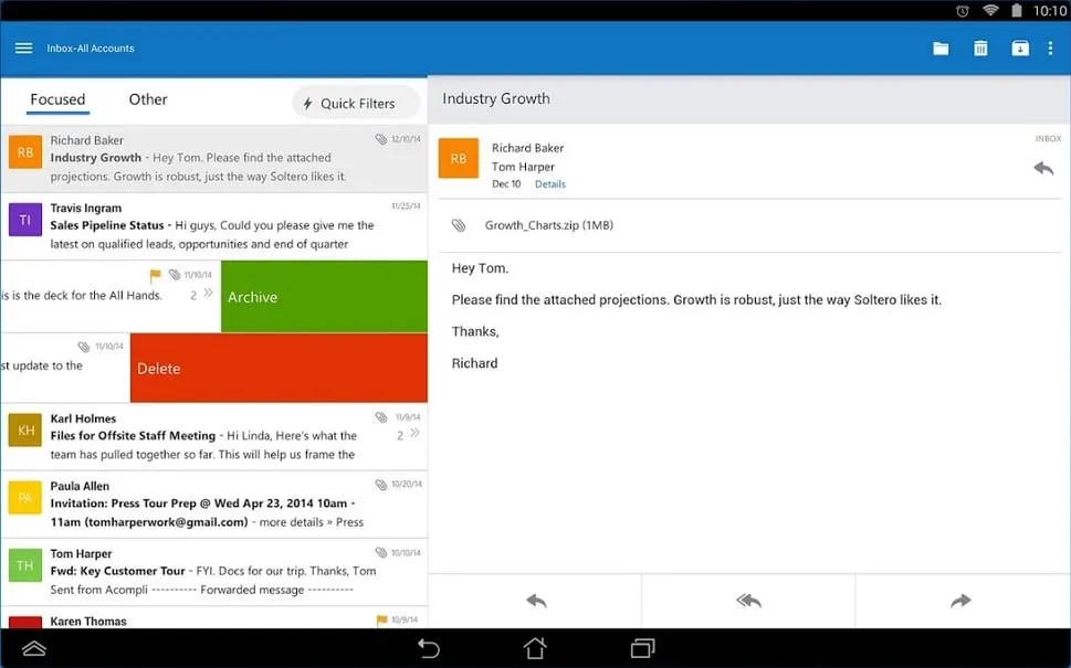 microsoft outlook app android — US news