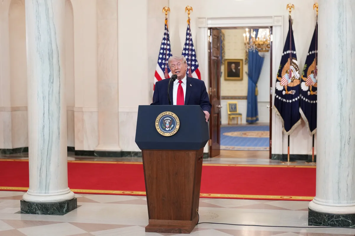trumps speech today — US news