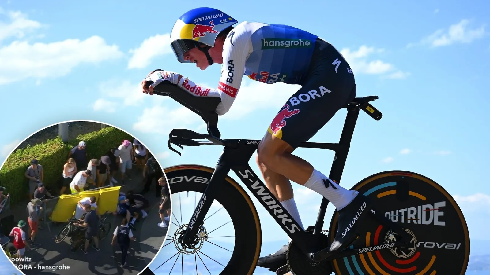 Tour de France 2026: Evenepoel wins stage 16 time trial but Lipowitz crashes out – live