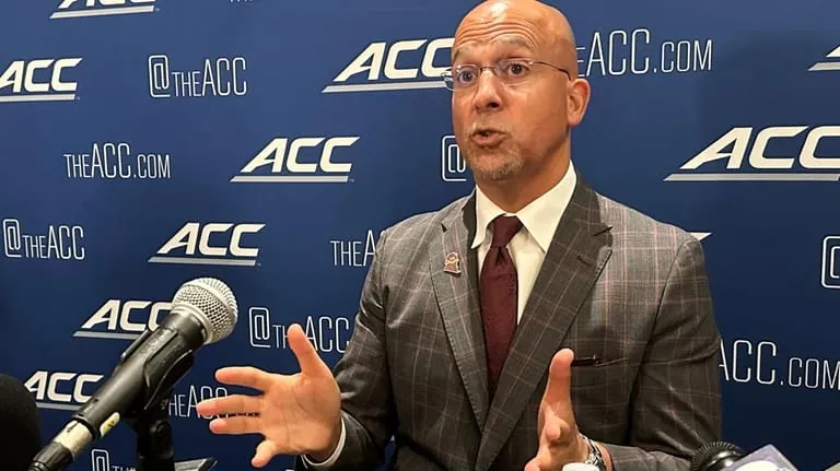 Virginia Tech head football coach James Franklin speaks during the...