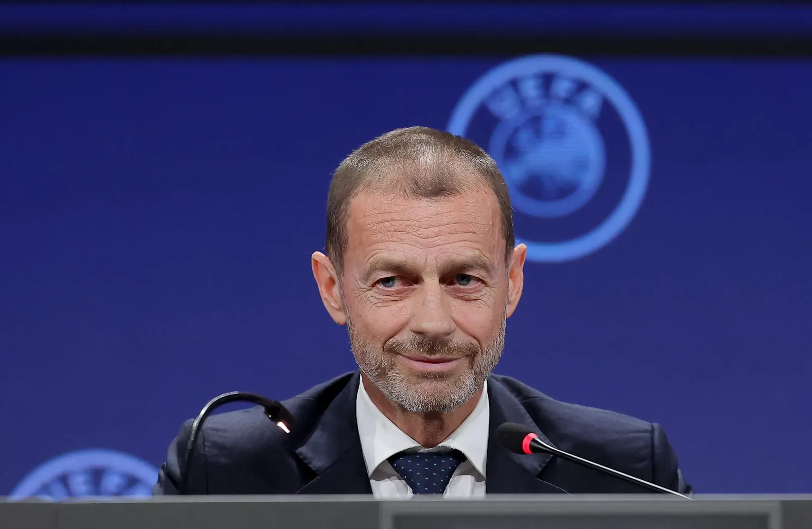 UEFA president Aleksandar Ceferin at the UEFA Congress in April